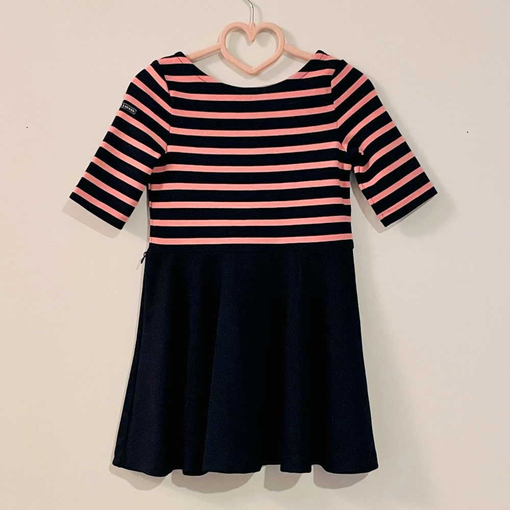 POLO Ralph Lauren little girls dress size 4/4T pink and navy blue